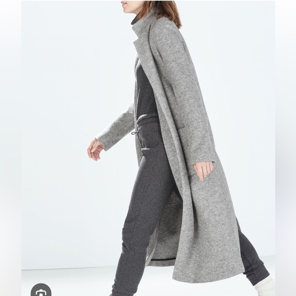 Zara Jackets & Blazers - Zara Gray Long Over Coat NWT
